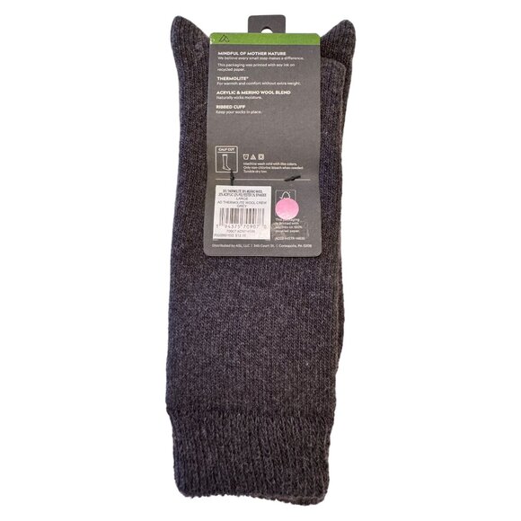 Alpine Design Men's Large 8-12 Gray Merino Calf Cut Heavy Weight $12 NWT - Picture 3 of 4